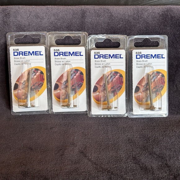 Dremel Other - Dremel 535 Brass Brush, 1/8In. Dia., 1-3/4In. L, Lot Of 4